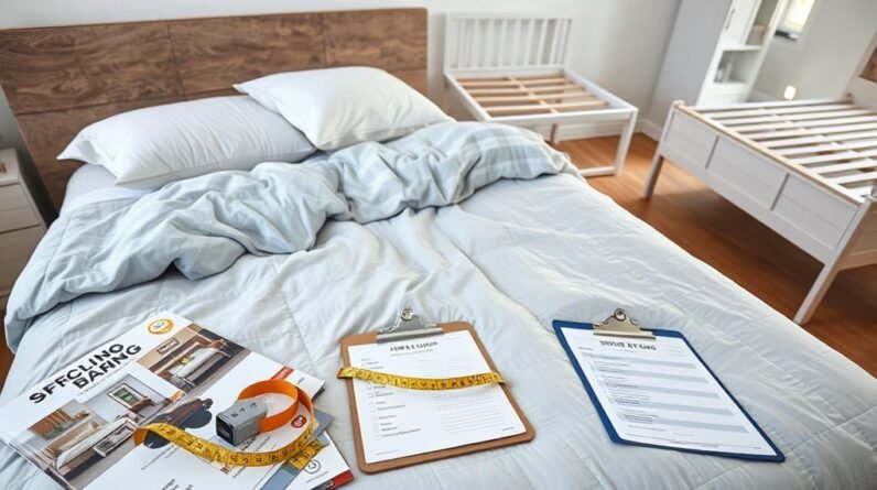 bed buying considerations checklist