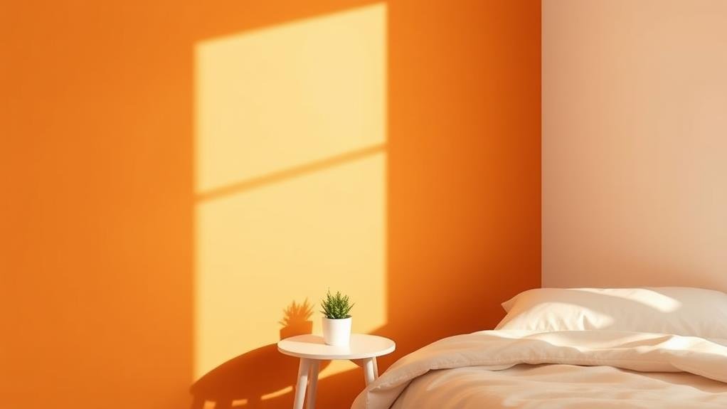 15 Orange Two Colour Combination For Bedroom Walls