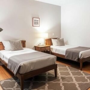 small room bed styling