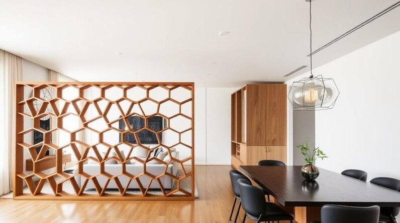 stylish living dining partitions