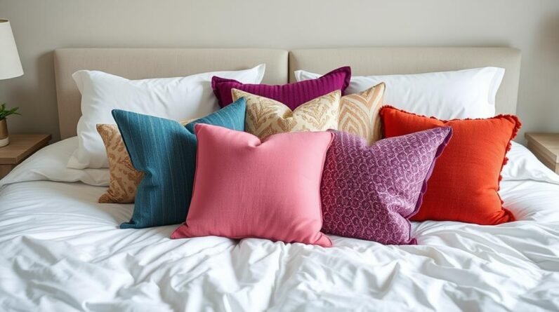 stylish throw pillow arrangement