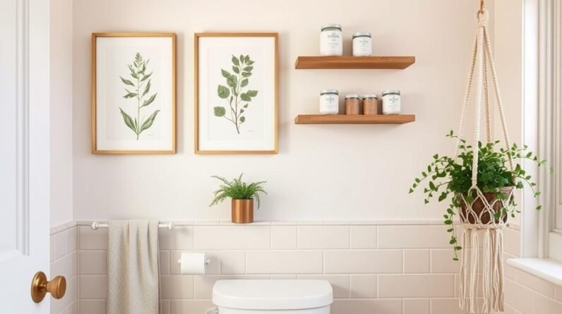 unique above toilet decor ideas